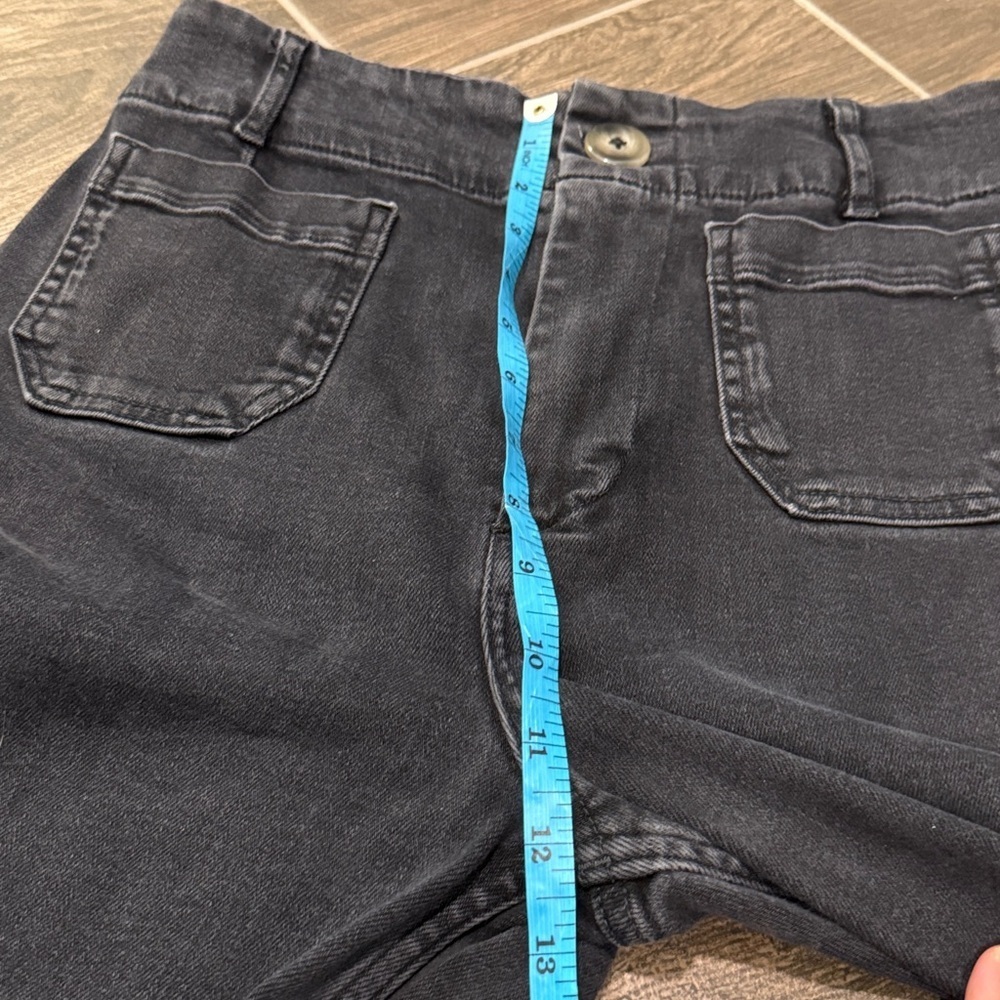 Anthropologie Pilcro The Skipper High Rise Cropped Vintage Black Denim Jeans - Picture 14 of 16